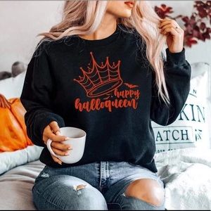 Happy Halloqueen Custom Bella Canvas Long Sleeve T shirt